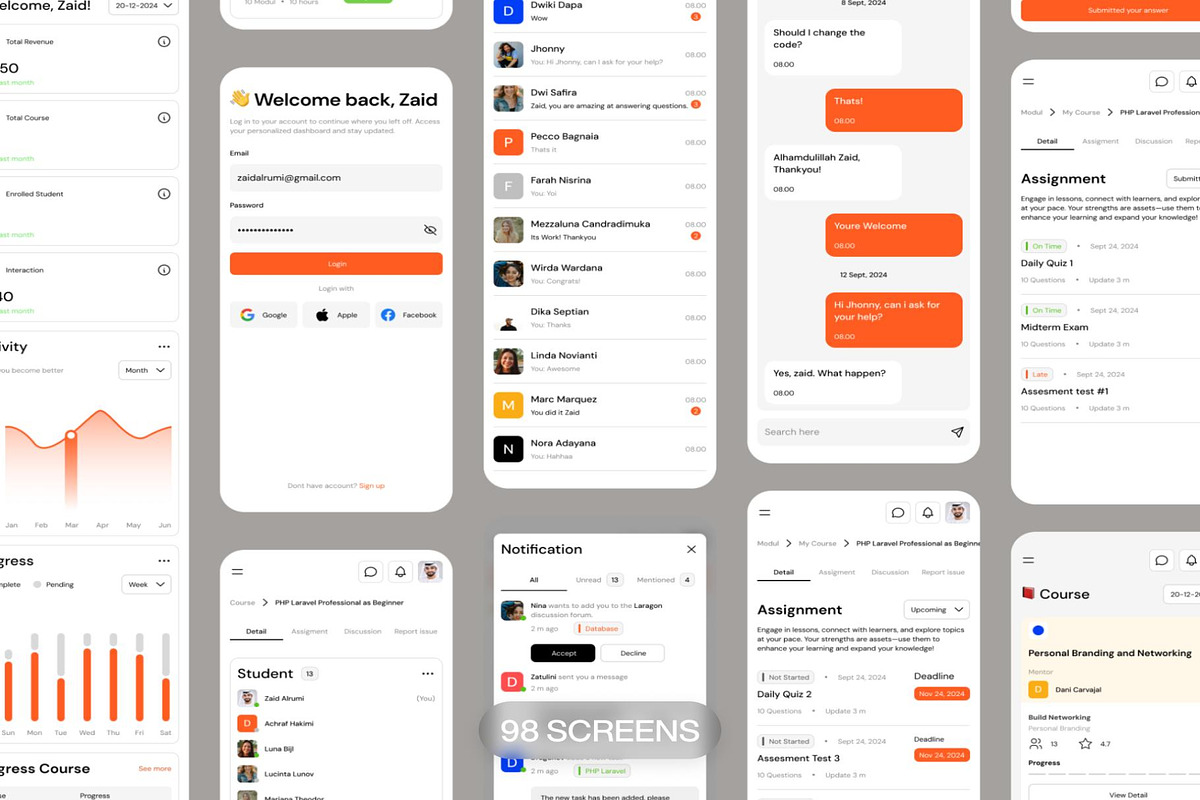Learniv - Learning Management System, an UI Kit Template by Creative Perspective (Photo 6 of 7)