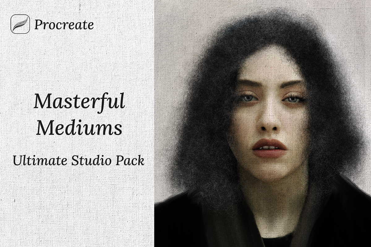 Procreate 'Masterful Mediums' Studio, a Brush Add-On by Brush Moment (Photo 1 of 15)