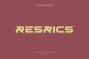 Resrics - Modern Futuristic Typeface, a Sans Serif Font by Letterna (Thumbnail 1 of 4)