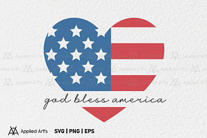 God Bless America, 4th of July SVG, an Object Graphic by Applied Arts
