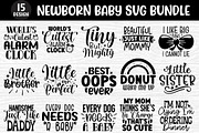 Newborn Baby SVG Bundle, an Illustration by Crafticy (Thumbnail 1 of 3)