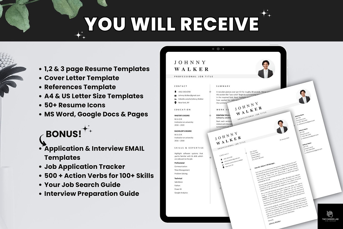 Resume/CV classic photo template, a Resume Template by The Career Lab (Photo 8 of 10)
