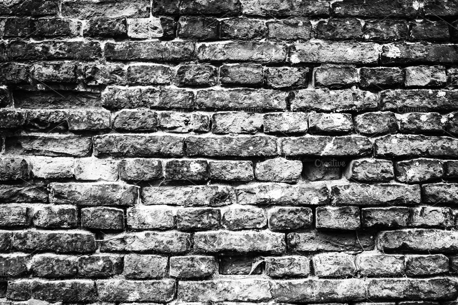 Background Of Brick Wall Containing Grunge Black And White And Effect