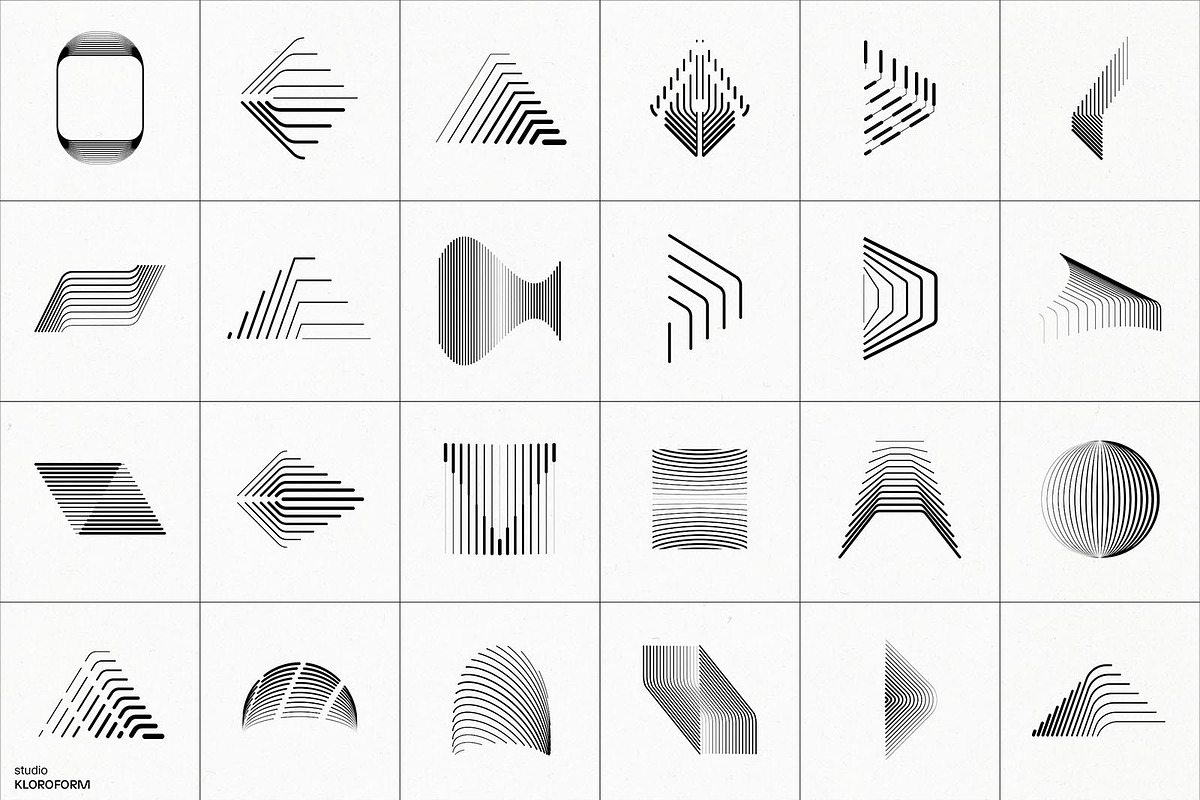 Line Logic - 240 Vector Objects, an Outline Icon by kloroform (Photo 8 of 13)