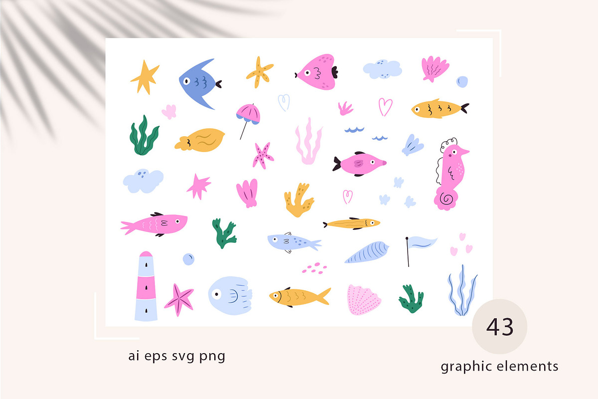 Cute Otter Clipart & Patterns, an Animal Illustration by danceyourlife (Photo 6 of 7)