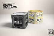 Short Square Lid Cans Mockup, a Product Mockup by INCDesign (Thumbnail 3 of 8)