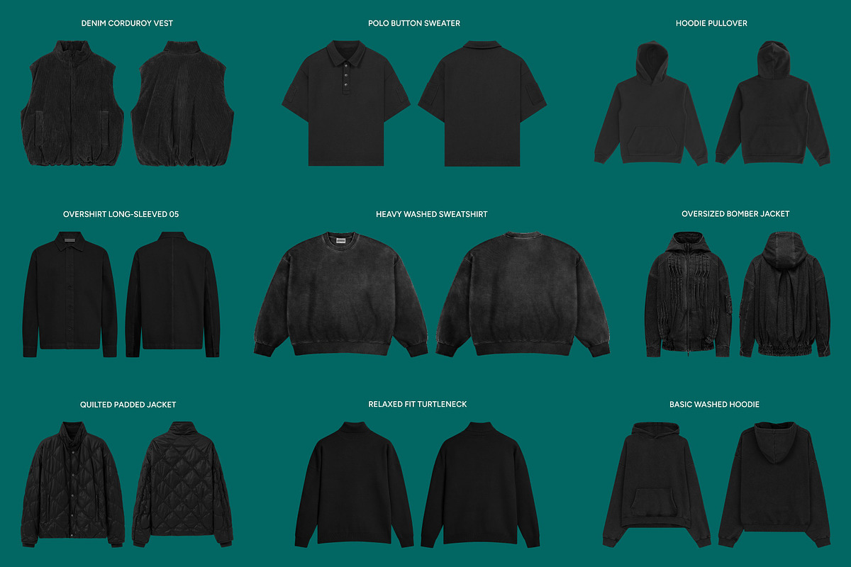 Realistic Streetwear Mockup Bundle, a Shirt Mockup by AtelierDuVow (Photo 5 of 10)