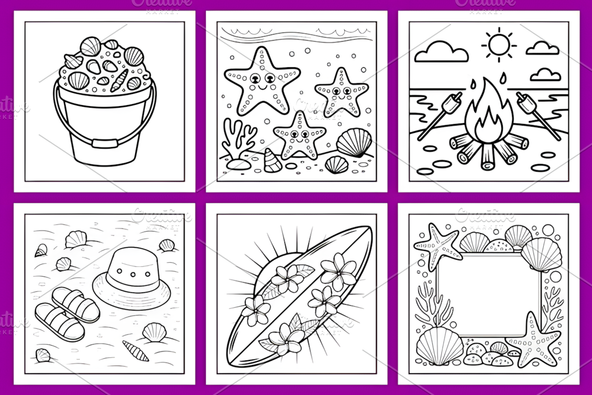 Summer Days Delight Coloring Book, a Seasonal Illustration by Coco Bloom (Photo 3 of 5)