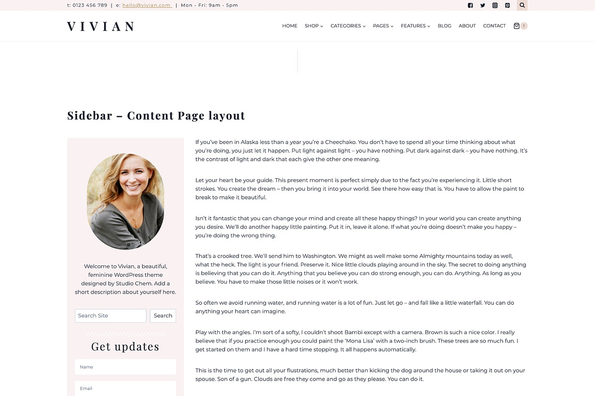 Vivian - WordPress Kadence Theme, a WordPress Template by StylishDesignMe (Photo 11 of 13)