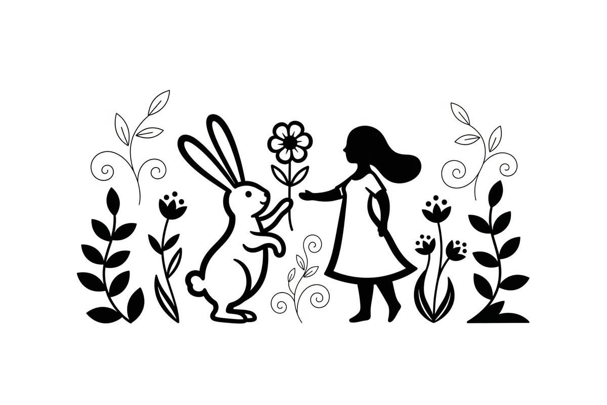 Garden Bunny Silhouette Bundle, an Illustration by jahid234 (Photo 27 of 48)