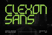 Clexon - Futuristic Geometric Font, a Sans Serif Font by CuratedType Studio (Thumbnail 1 of 11)