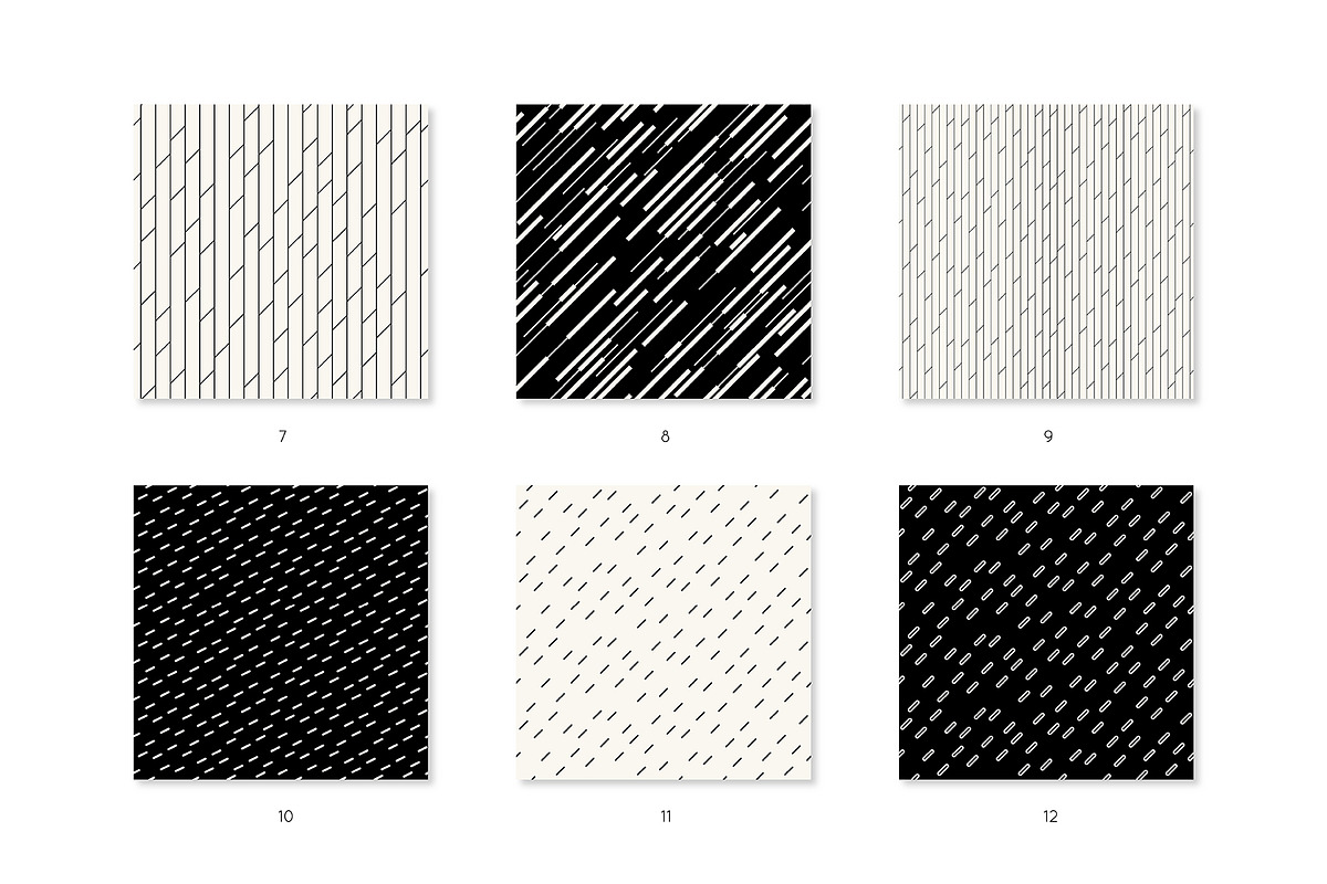 Oblique Seamless Patterns Set, a Pattern Graphic by Curly_Pat (Photo 3 of 6)