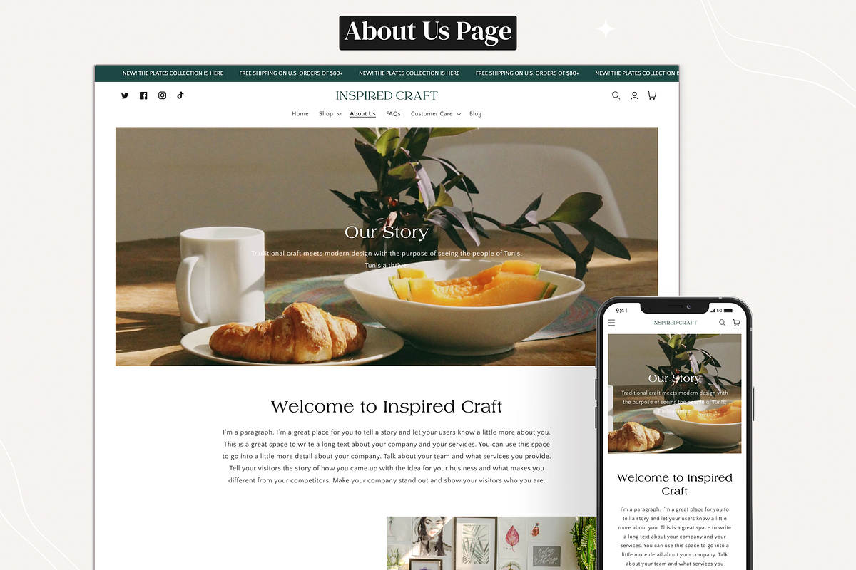 Craft - Arts & Crafts Shopify Theme, a Shopify Template by InspiredTheme (Photo 3 of 8)