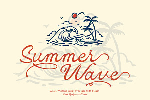 Summer Wave - Handwritten Script, a Script Font by Qweera Studio