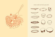 Pasta La Pasta. Food illustrations., a Food Illustration by Annakniaz (Thumbnail 14 of 18)