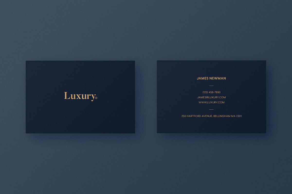 Luxury Business Cards (3x), a Business Card Template by Minimal Shop (Photo 4 of 4)