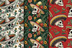Seamless Pattern "Day of the Dead"