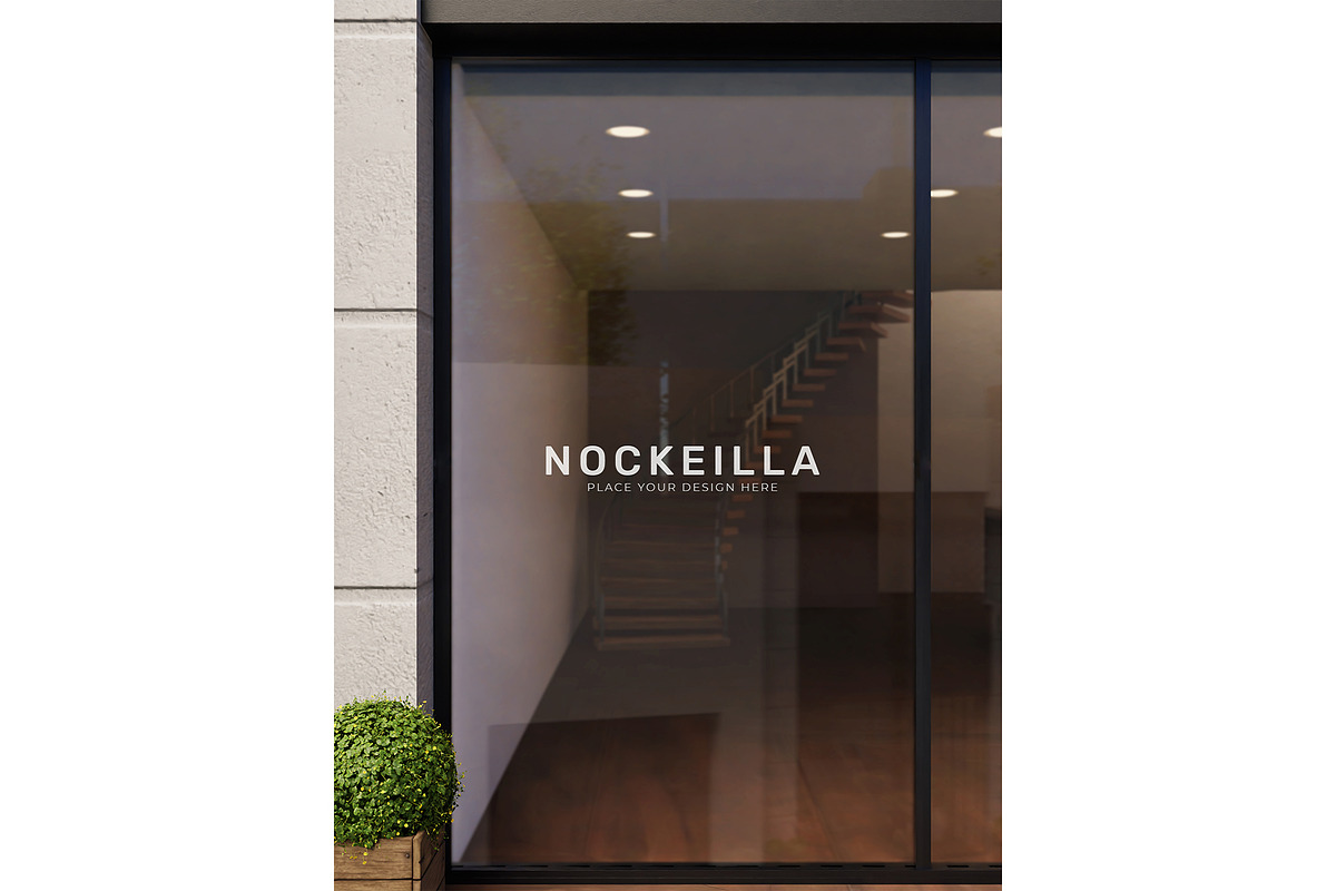 Window glass storefront logo mockup, a Product Mockup by Mockthethics. (Photo 9 of 13)