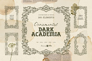 Dark Academia Frame & Ornament Kit, an Object Graphic by KetteCreate (Thumbnail 1 of 21)