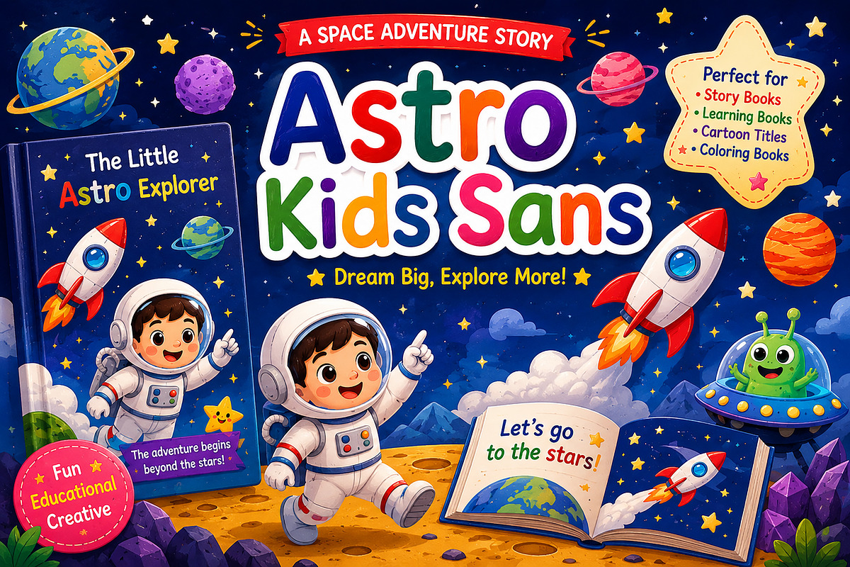 Astro Kids Sans, a Serif Font by Wow Magic (Photo 2 of 7)