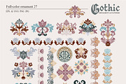 Gothic Ornament and Flowers, a Pattern Graphic by Collection by VY (Thumbnail 4 of 11)