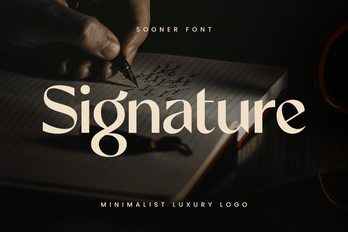 Sooner - Minimalist Luxury Logo Font, a Sans Serif Font by Sensatype (Photo 6 of 13)
