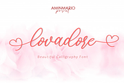 Lovadore, a Script Font by AMINMARIO (Thumbnail 1 of 7)