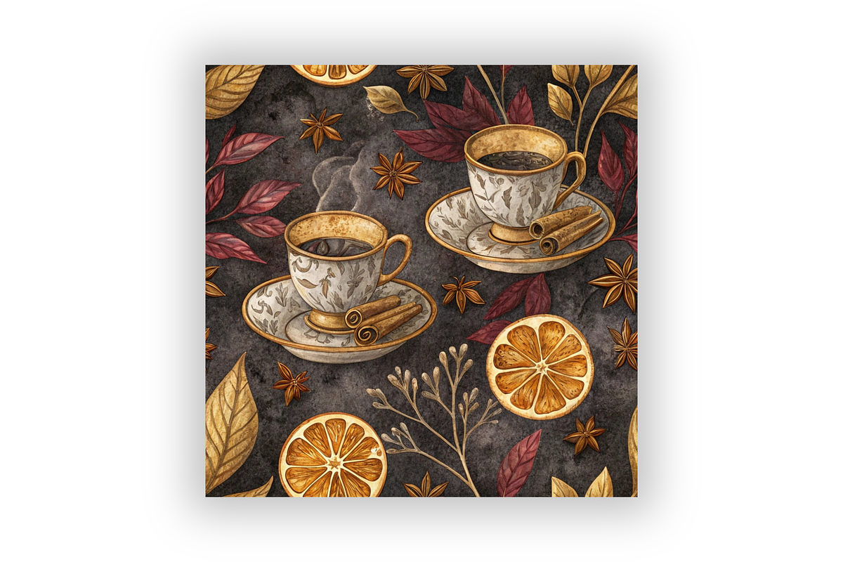 Cozy Autumn Tea Party Digital Paper, a Pattern Graphic by FloridPrintables (Photo 6 of 9)