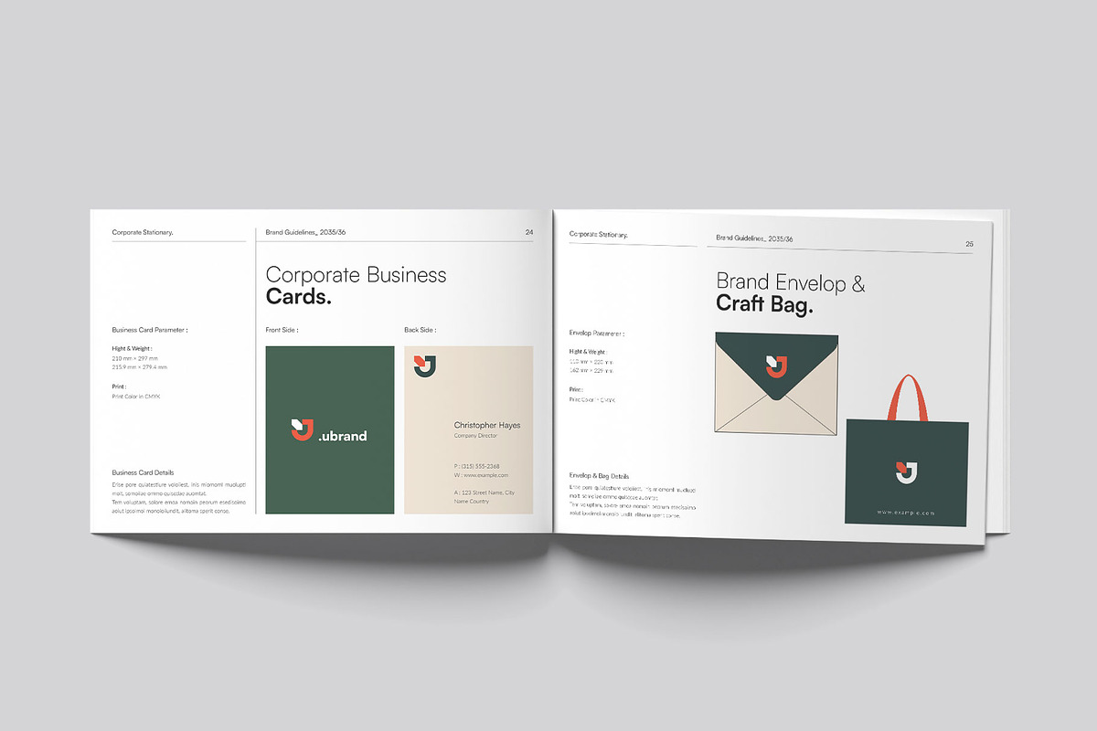 Brand Guidelines Template Landscape, a Brochure Template by DesignCrest (Photo 11 of 21)