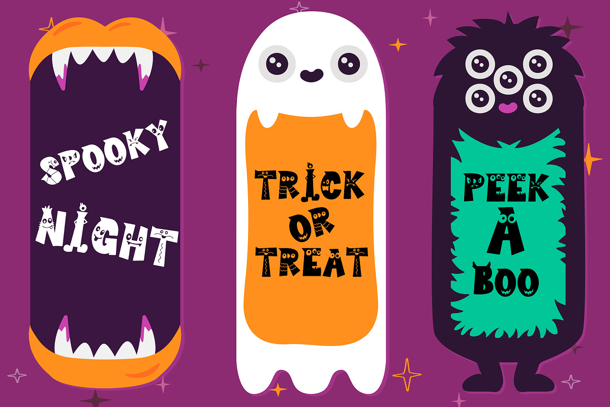 Cutie Monster - Monster Font preview 5