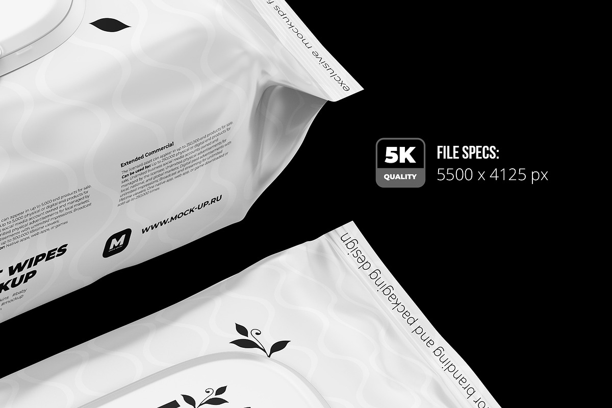 Wet Wipes Mockup, large and small, a Packaging Mockup by easymock (Photo 3 of 10)