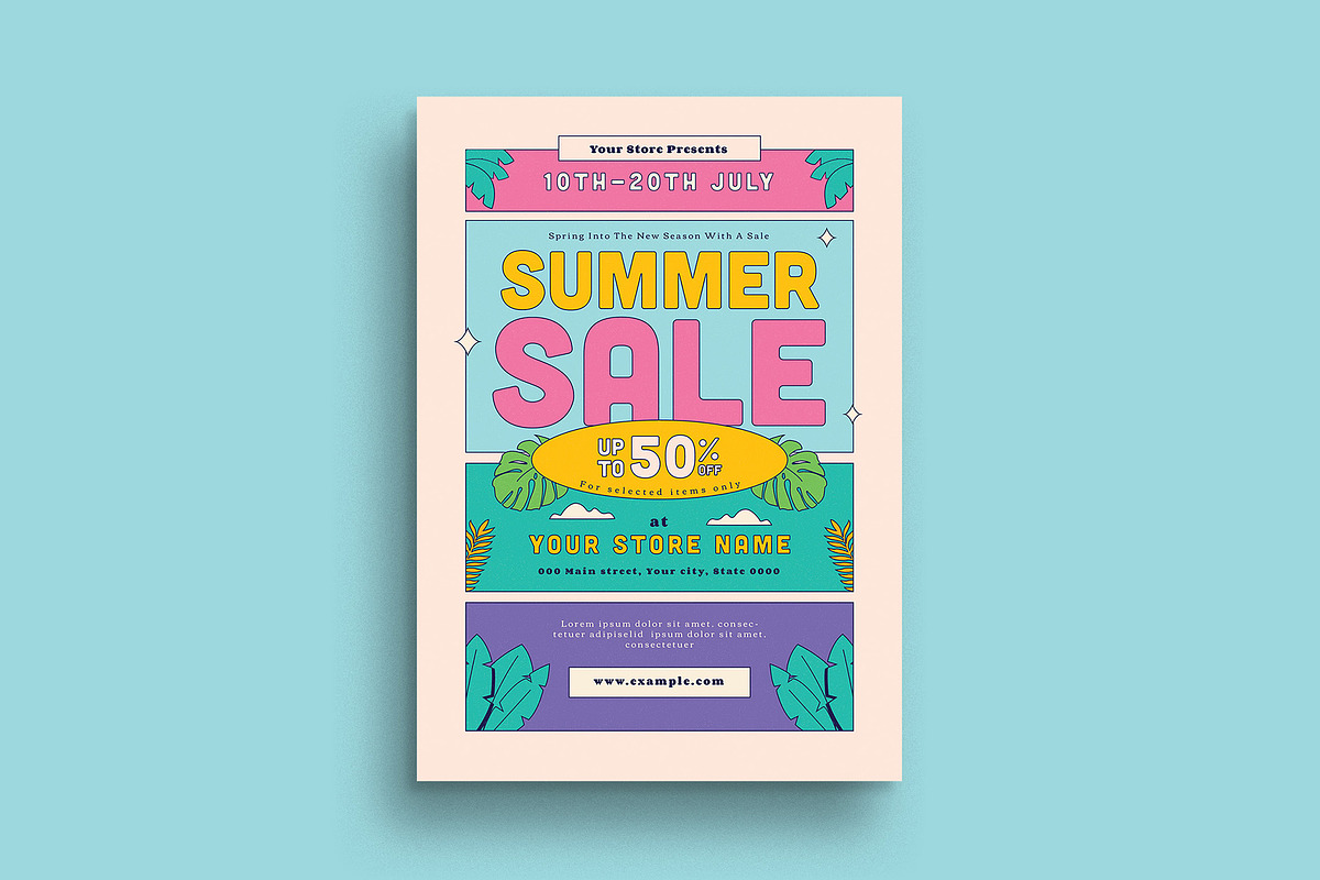 Summer Sale Flyer Set, a Flyer Template by Guuver (Photo 2 of 4)