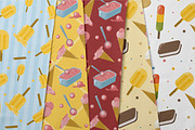 Summer Ice Cream Clipart, Pattern, a Food Illustration by Vaniuta_Art (Thumbnail 4 of 6)