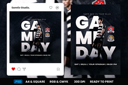 Football Flyer & Social Media Post, a Poster Template by Samtiv Studio