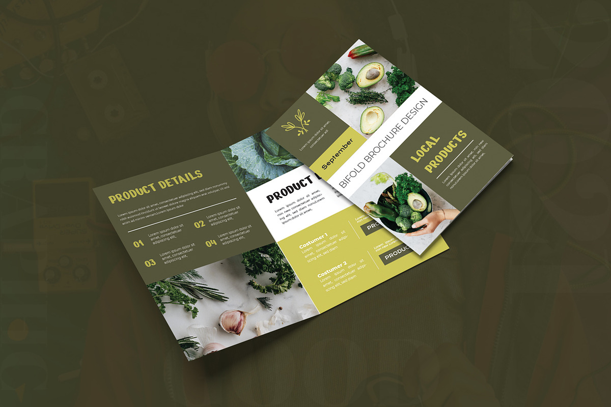 Local Products Bifold Brochure, a Brochure Template by AQR Studio