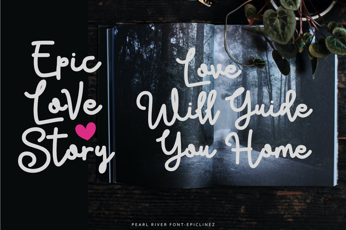 Pearl River, a Script Font by Epiclinez (Photo 2 of 5)