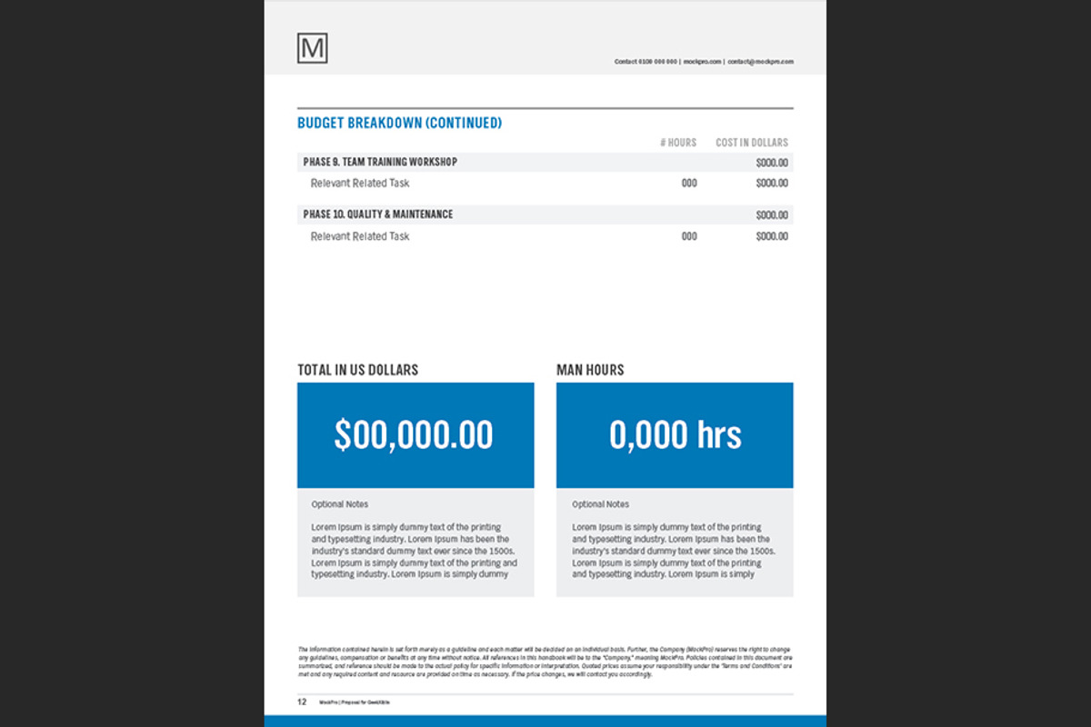 Simple Proposal Template Indesign, a Stationery Template by Shop Mockpro (Photo 14 of 20)