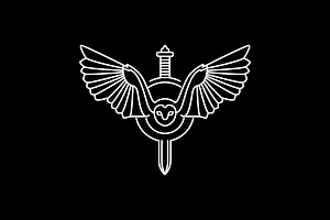 barn owl fly wings hunter logo, a Branding & Logo Template by devastd