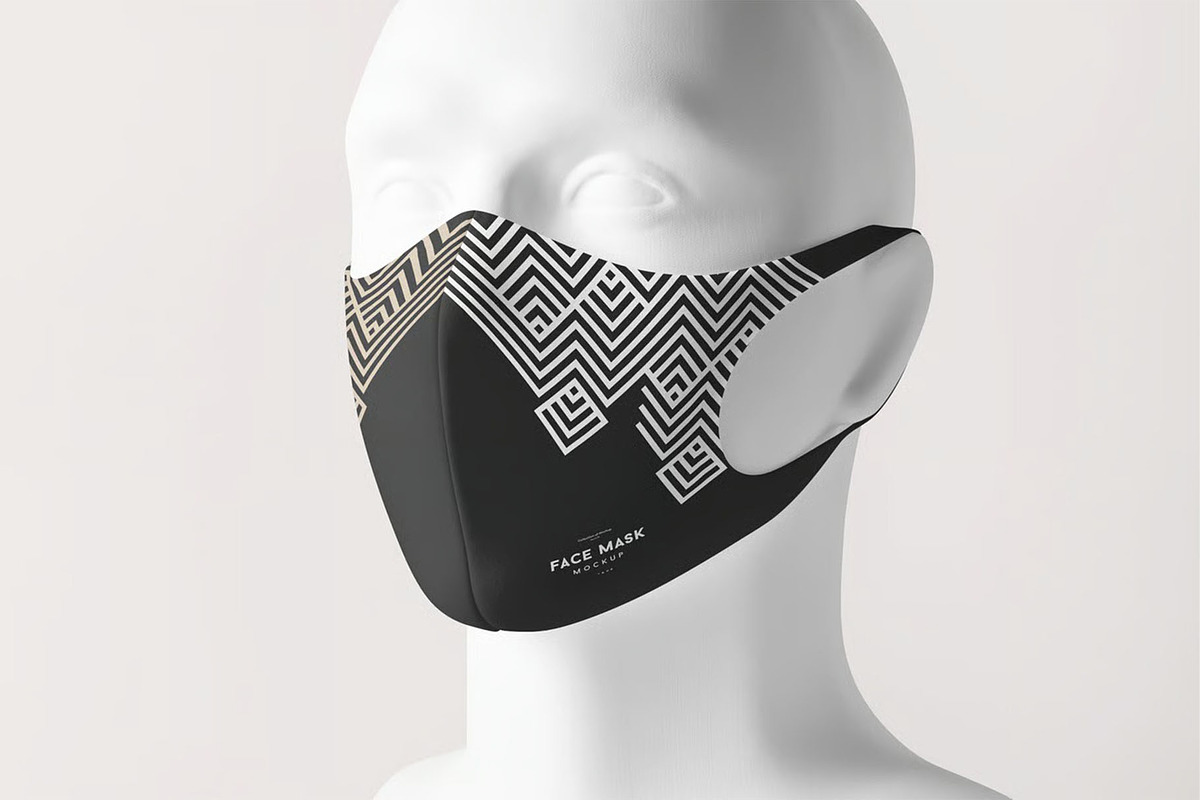 Face Mask Mock-up, a Mask Mockup by zippypixelstudio (Photo 2 of 12)