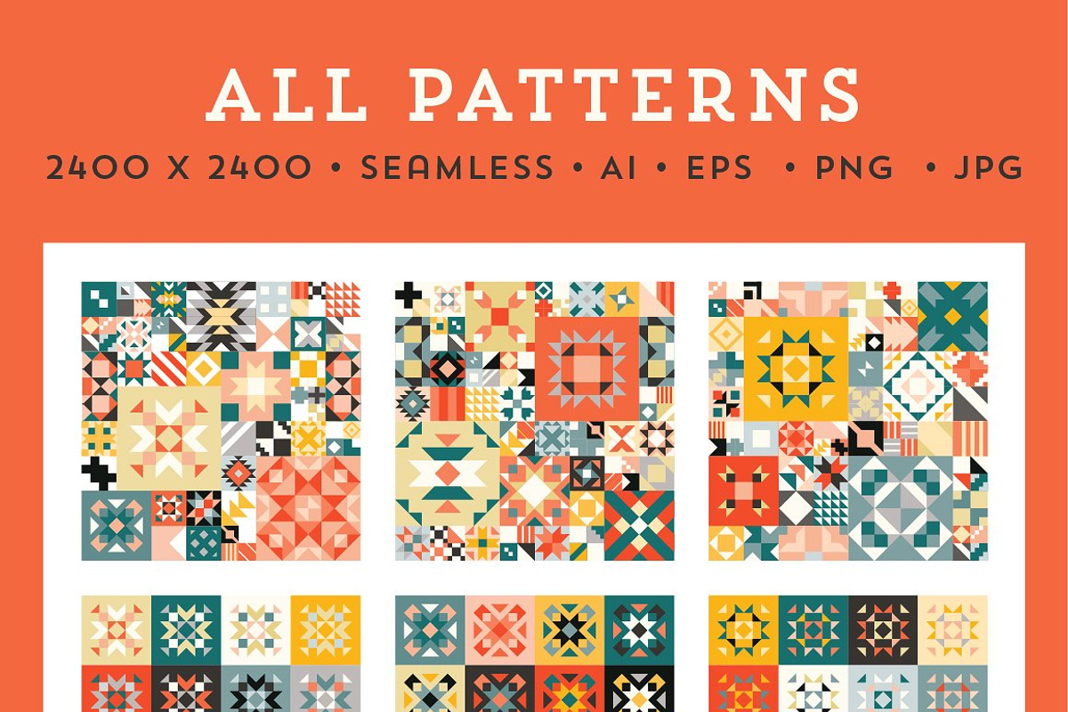 Geo Trio Pattern Bundle, a Pattern Graphic by Anugraha Design (Photo 5 of 13)