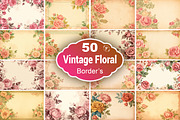 Vintage Floral Border Background, a Texture Graphic by Forhadx5 (Thumbnail 1 of 8)
