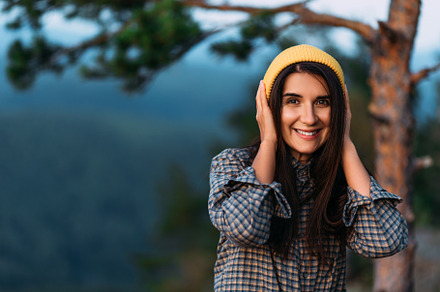 Portrait of a female tourist, a Person Photo by SOTNIKOV_MISHA