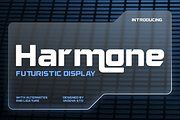 Harmone Futuristic Display Font, a Sans Serif Font by Rasio Studio (Thumbnail 1 of 7)