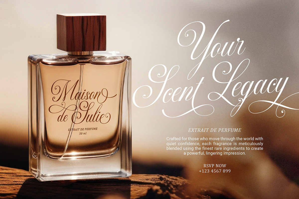 Silken Luxe - Classy Cursive Script, a Script Font by Bale Type (Photo 6 of 9)