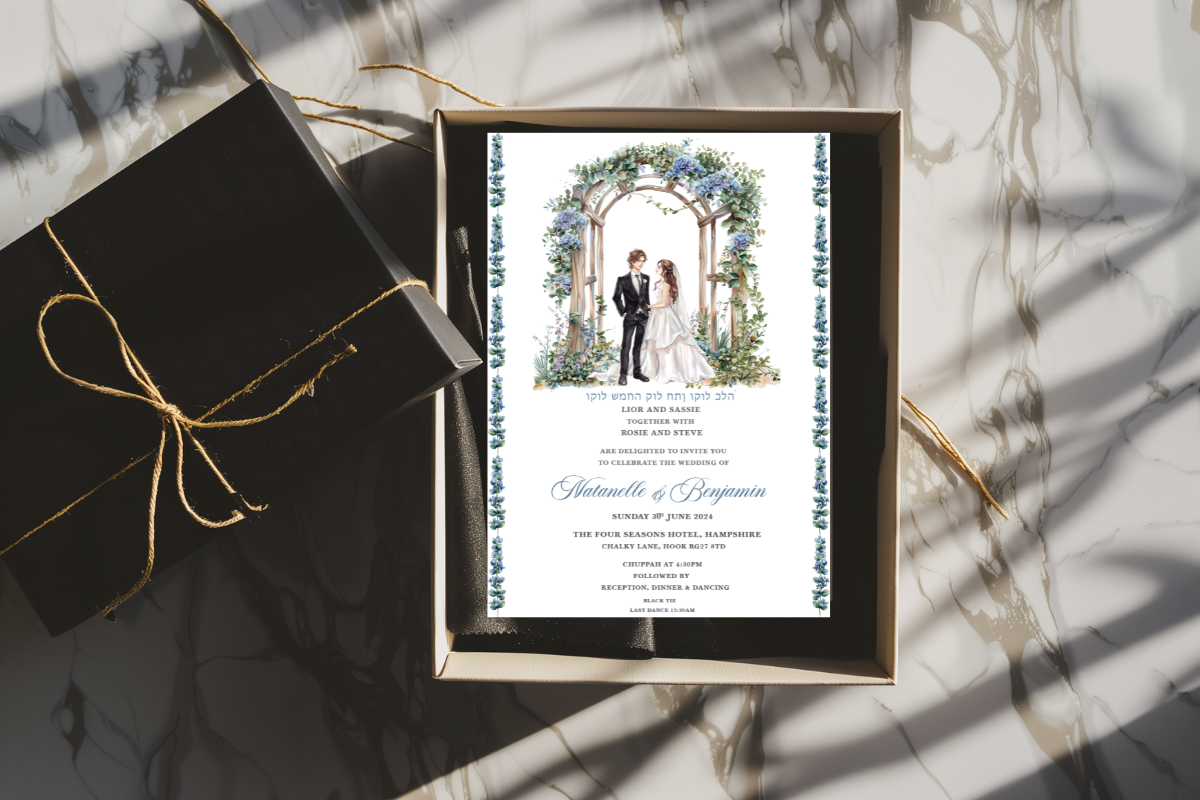 Watercolor Wedding Invitation Card, a Card Template by Isbah_studio (Photo 7 of 8)