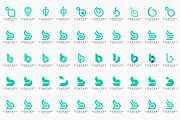 set of letter B logo design vector, a Branding & Logo Template by BARONSTD (Thumbnail 4 of 4)