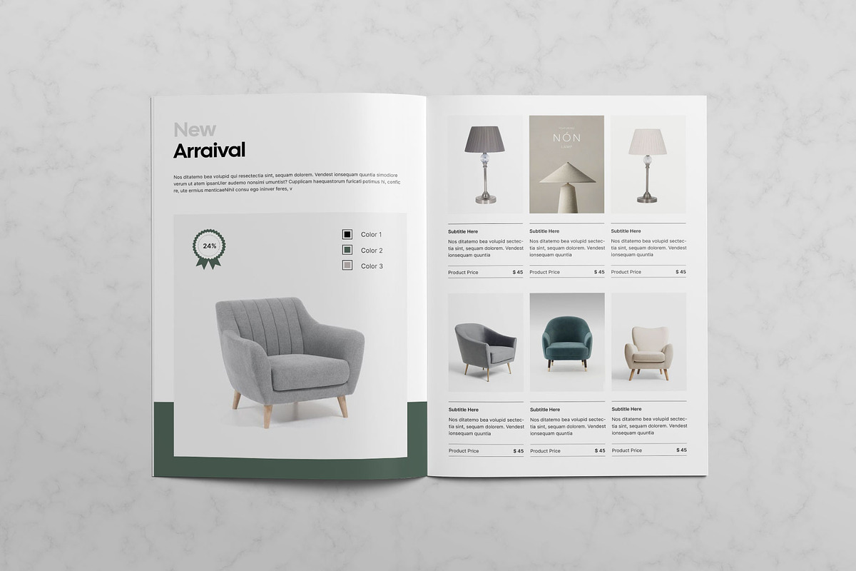 Product Catalog Template, a Brochure Template by KreateTribe (Photo 3 of 9)