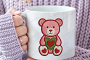 Faux Yarn Crochet Valentines Teddy, an Illustration by Dream Creation (Thumbnail 3 of 5)