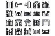 Gate icons set for property and, an Object Graphic by pikepicture (Thumbnail 2 of 3)