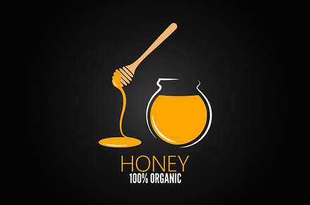Honey jar pot glass design